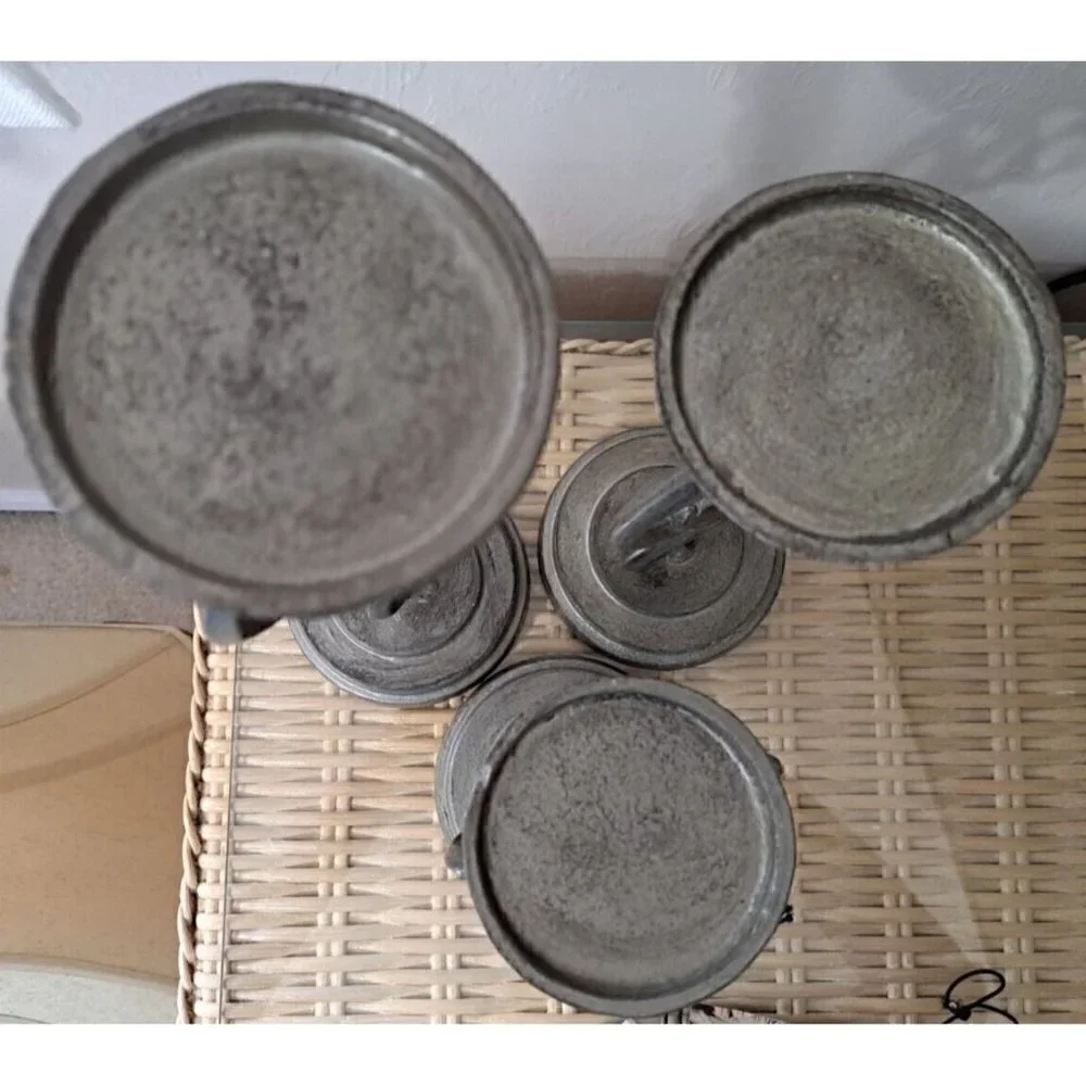 Set of 3 Sanibel Home Metal Graduated Height Pillar Candle Holders Starfish